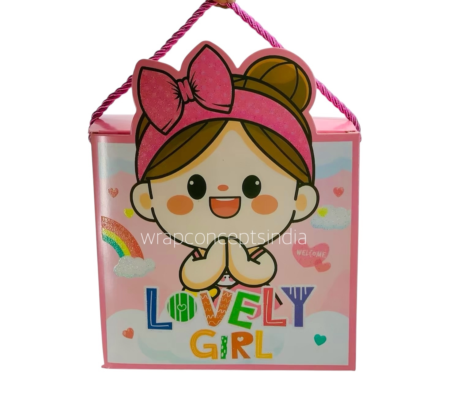 Lovely Boy/Girl Foldable Paper Gift Bag Box