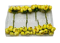 Peonies on stick-Yellow