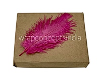 Faux Feather Rounded Edges-Brown
