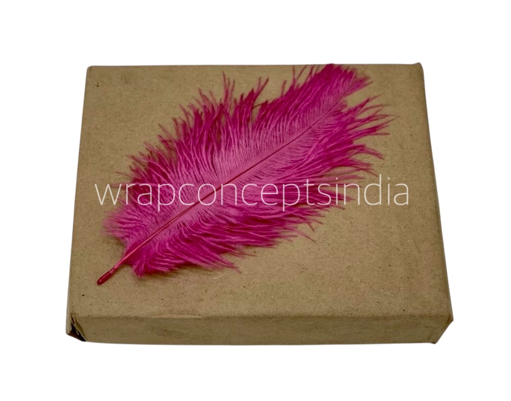 Faux Feather Rounded Edges-Brown