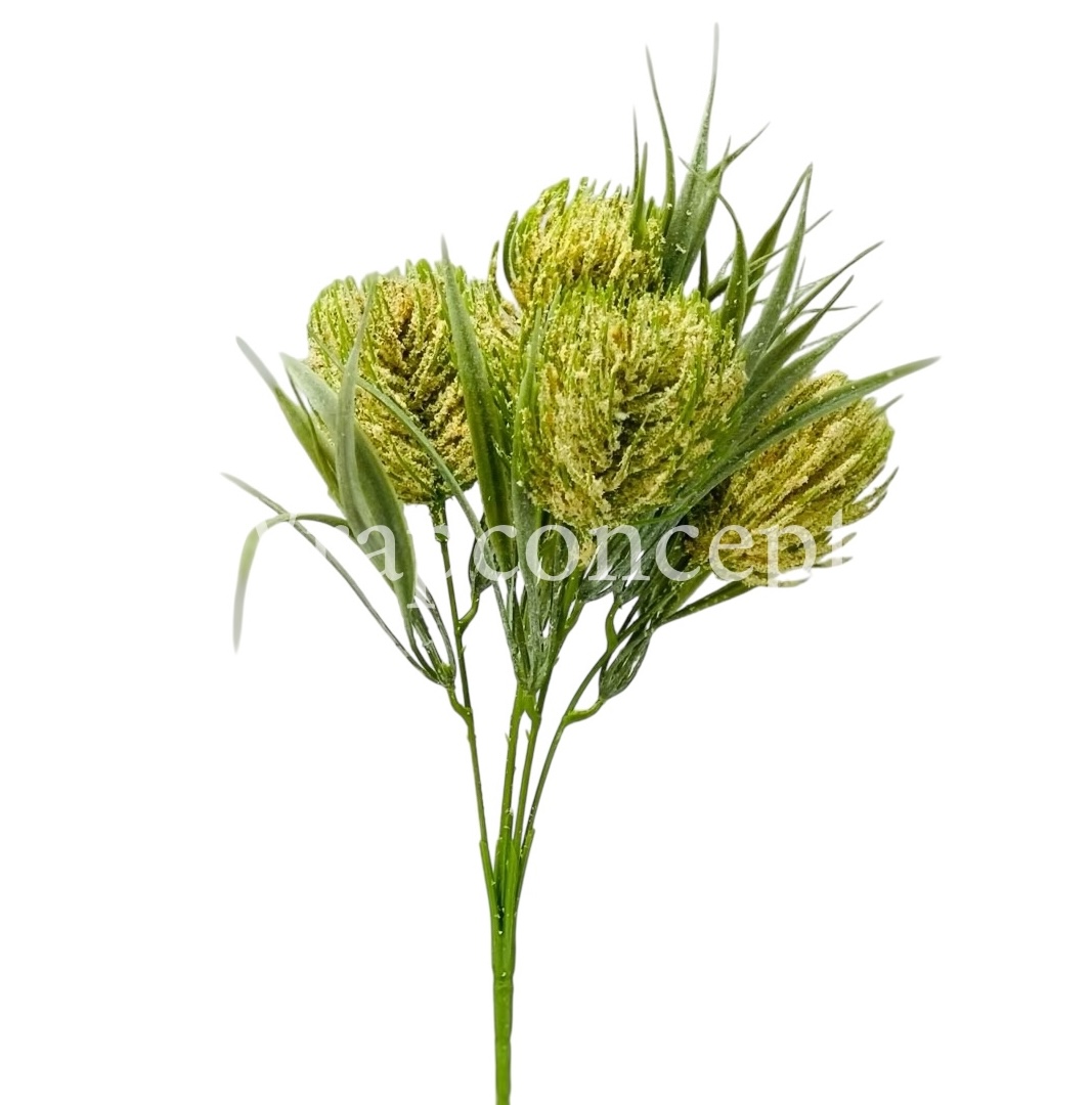 Fern Bunch with Big Frosted Conifers