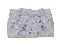 Silverish White Organza Flowers