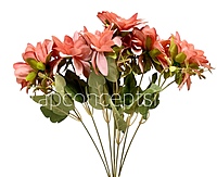 Dahlia Bunch with Leaves-Milky White