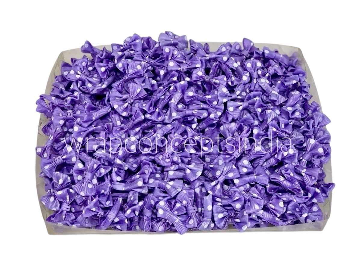 Mauve Polka Dot Bows