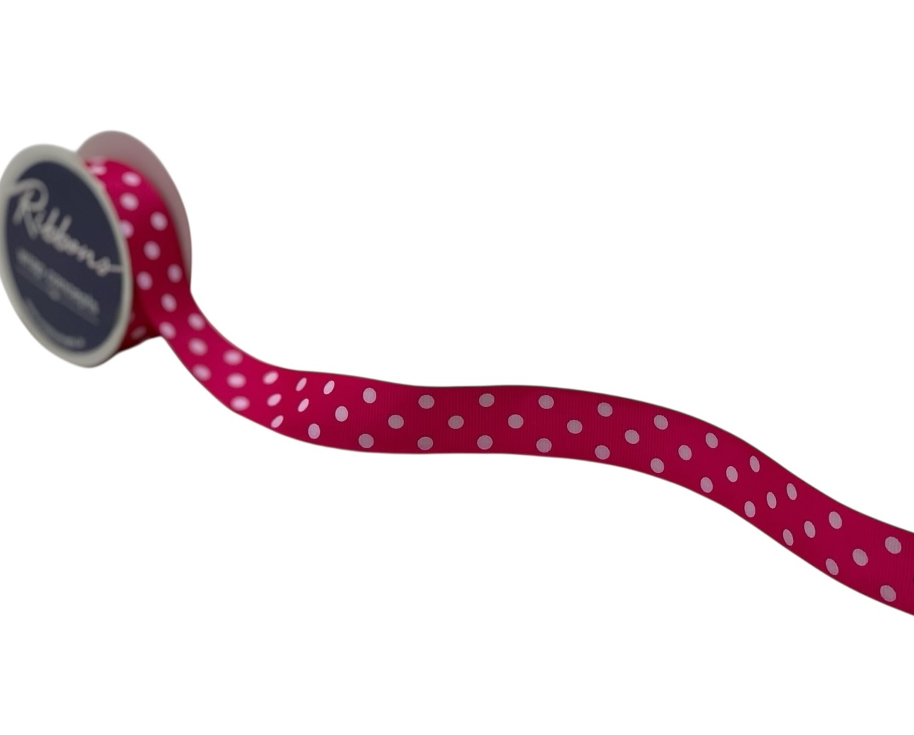 Polka Dots - Fuchsia Pink with White