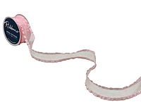 Sheer Ribbon With Satin Frill Edges