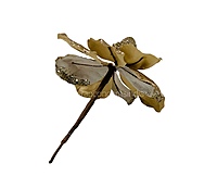 Medium Flower with Glitter Edges- Gold