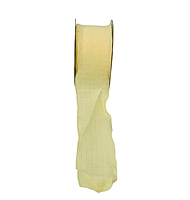 Pastel Ribbons with Ruffled Edges-Lemon-10 Yards