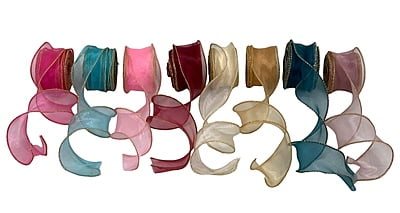 Sheer Ribbon with Gold Wired Edges