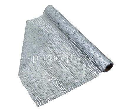 Silver Foil Organza Roll-