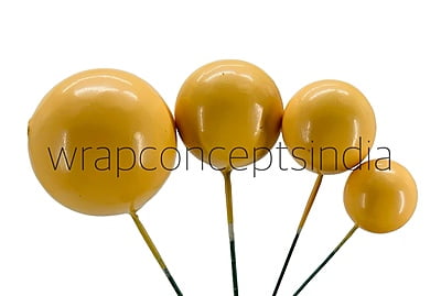 Yellow Faux Balls - 20 Pcs