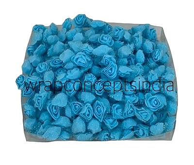 Small Foam Roses with Net -Sky