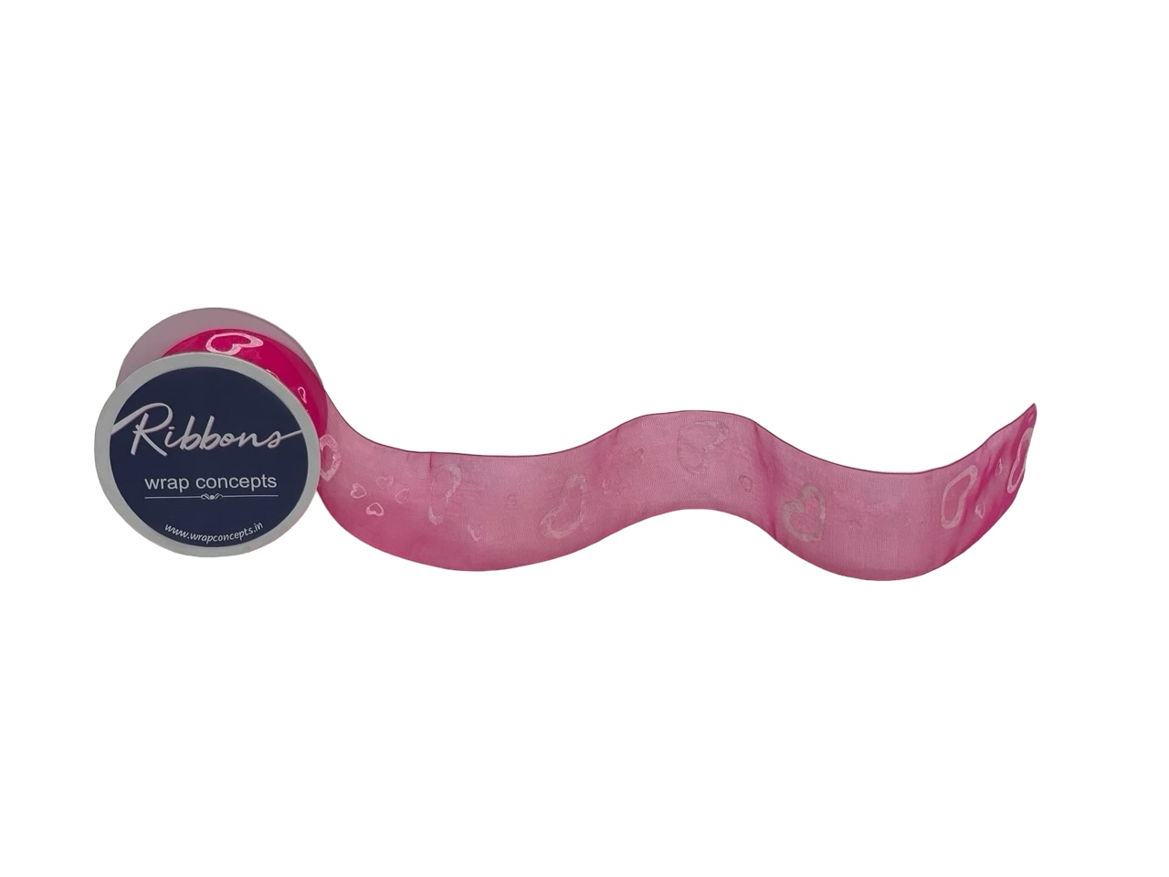Heart Print Sheer Ribbon