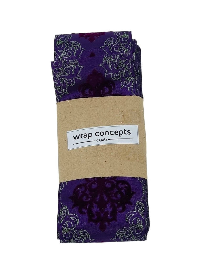 Deep Purple Damask Ribbon