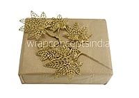 Gold Glitter Leaf on stick 2