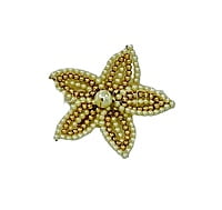 Flower in Pearl & gold beads (5 strings)