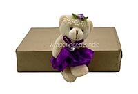 Teddy With Orange Dress & Bow