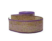 Jute Ribbon with Lilac Net Lace