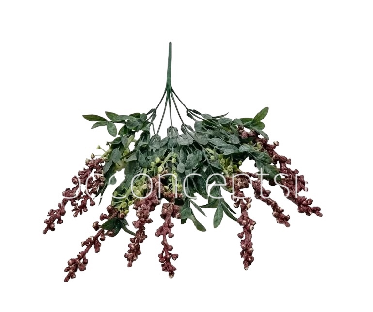 Leaves Bunch with Frosted Fern