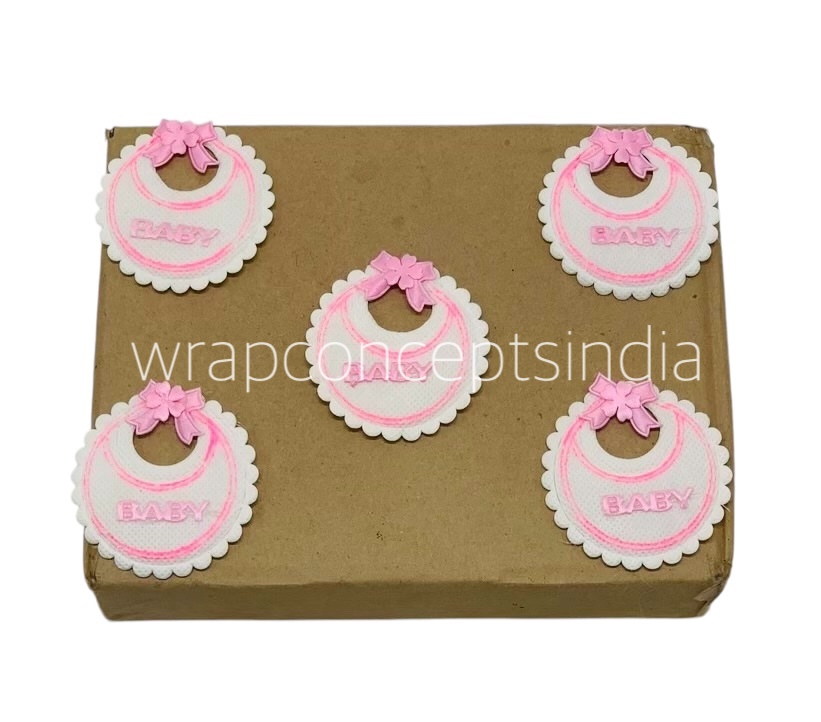 Round Baby Bibs - Pink/Blue