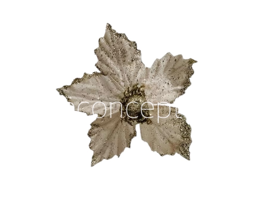 Medium Flower with Glitter Edges