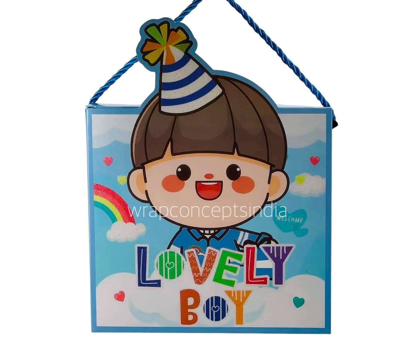Lovely Boy/Girl Foldable Paper Gift Bag Box