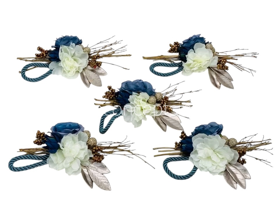 Steel & White Rose Ready Bunch