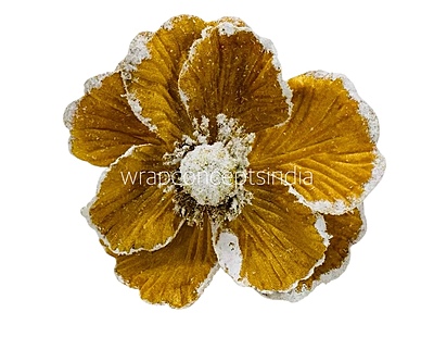 Velvet Flower With Frosted Edges & Center Velvet Flower With Frosted Edges & Center