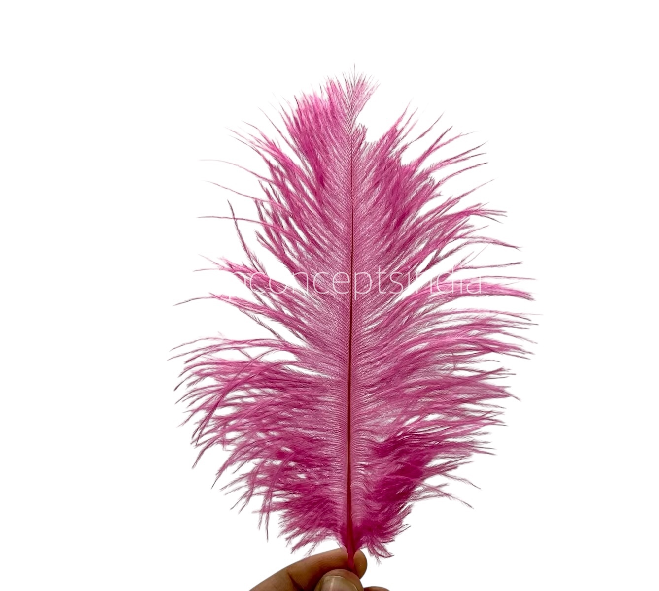 Faux Feather Rounded Edges-Brown
