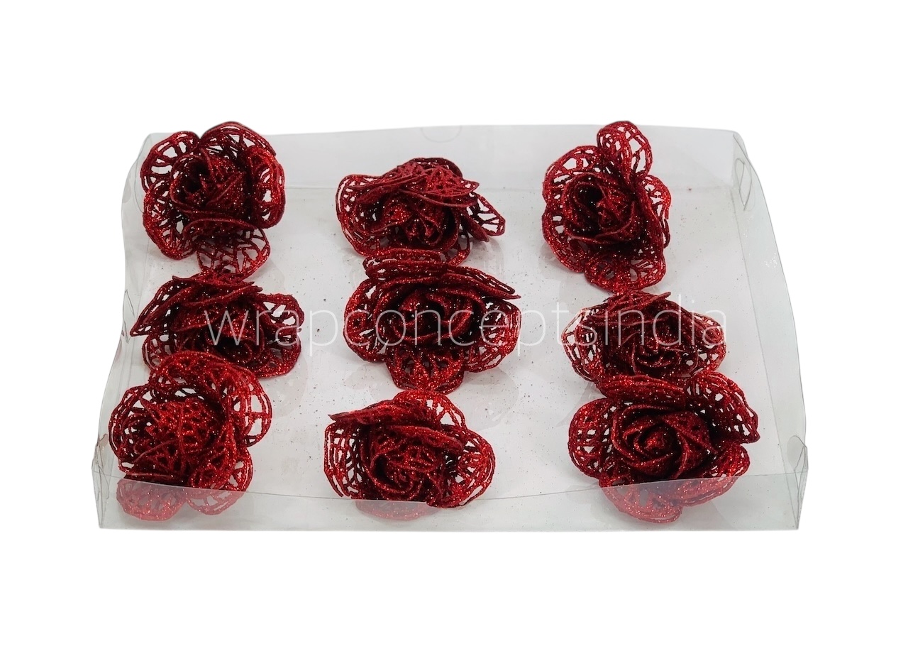 Red Glitter Rose