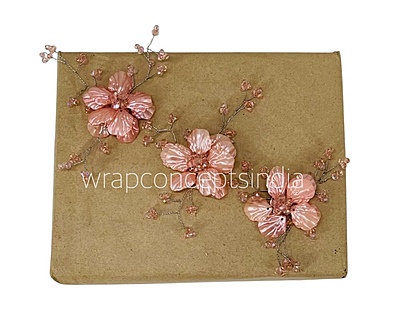 Acrylic Flowers with Pearl Add-ons- Multicolor