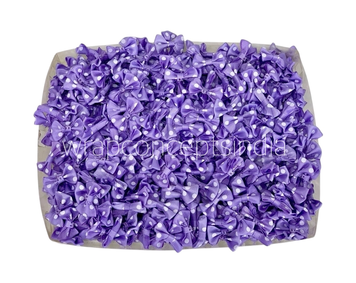 Mauve Polka Dot Bows