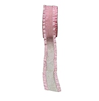 Sheer Ribbon With Satin Frill Edges