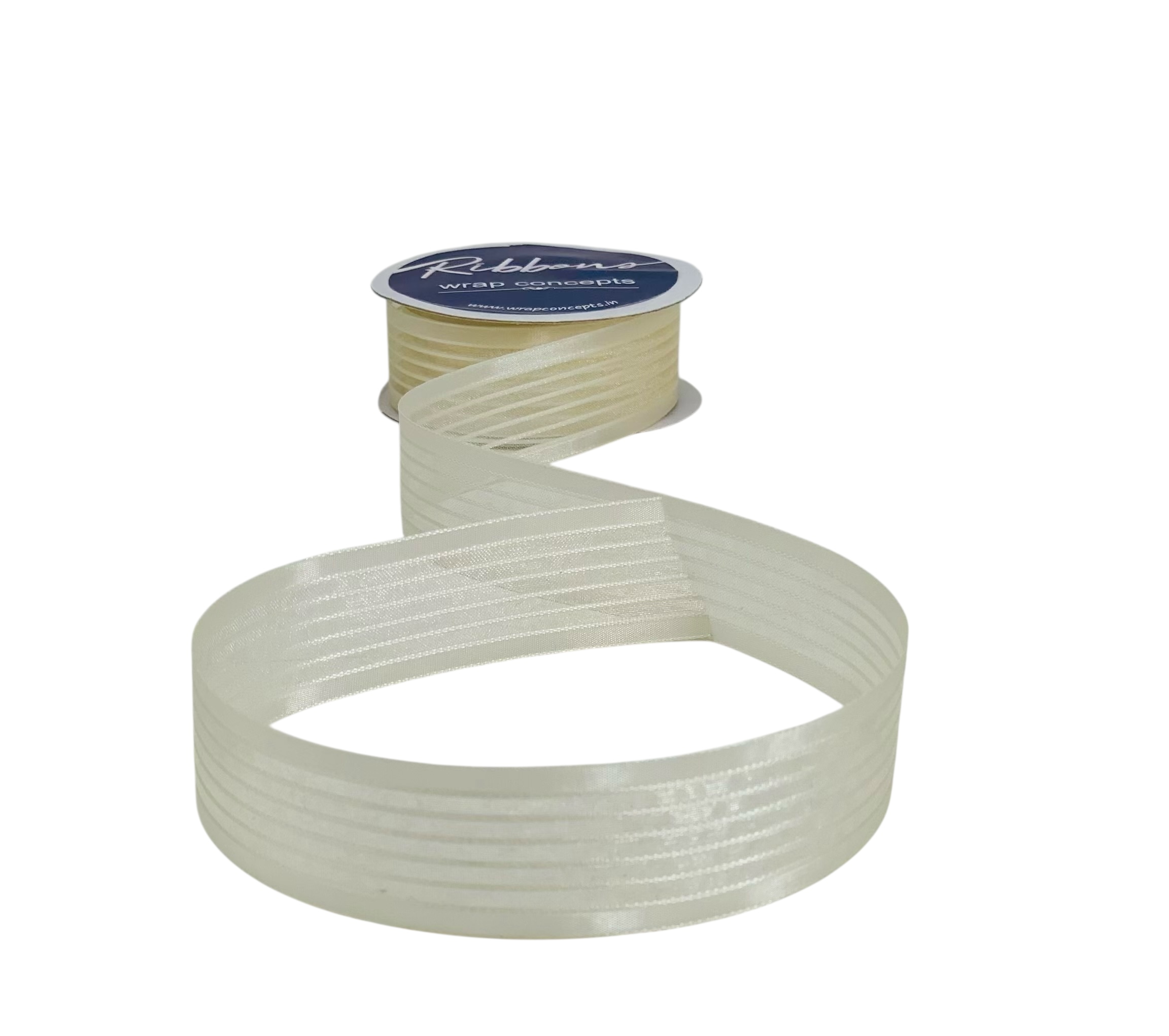 Sheer Stripes Ribbon Satin Edges