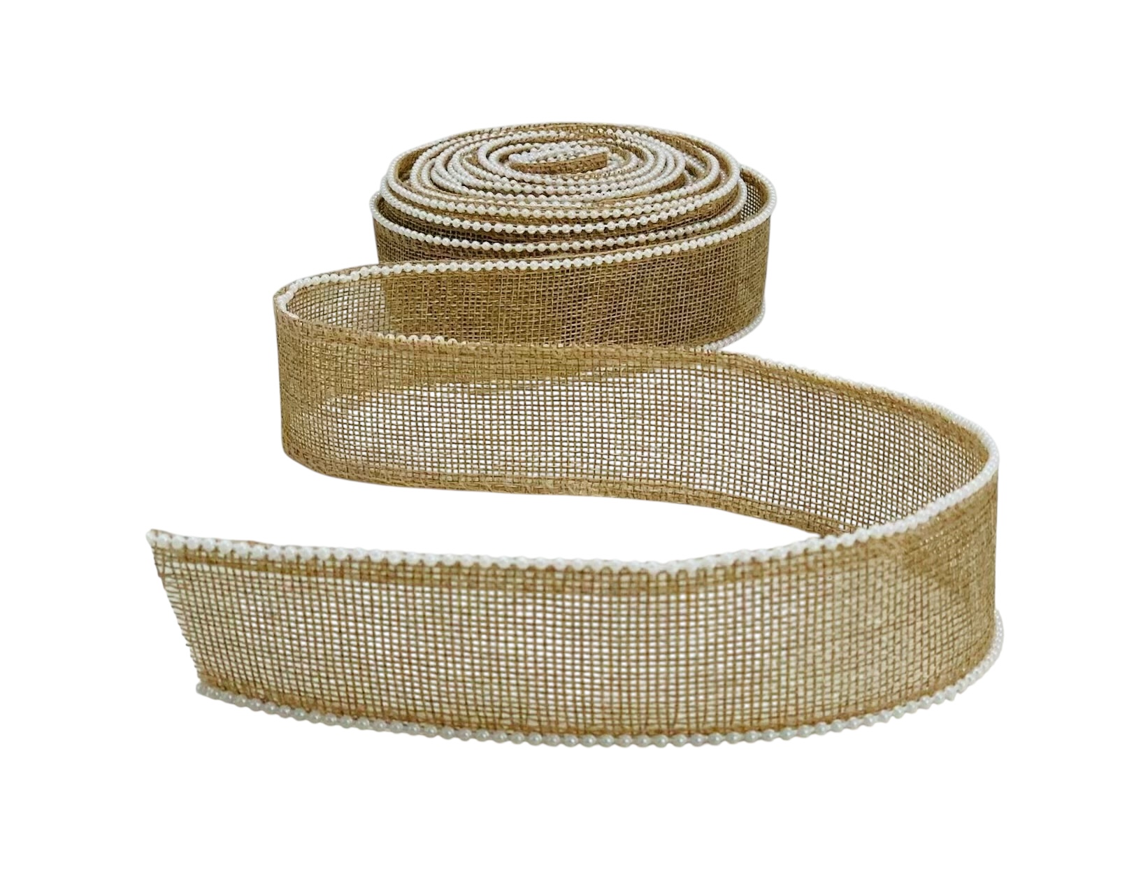 Jute Ribbon with Pearl Edges
