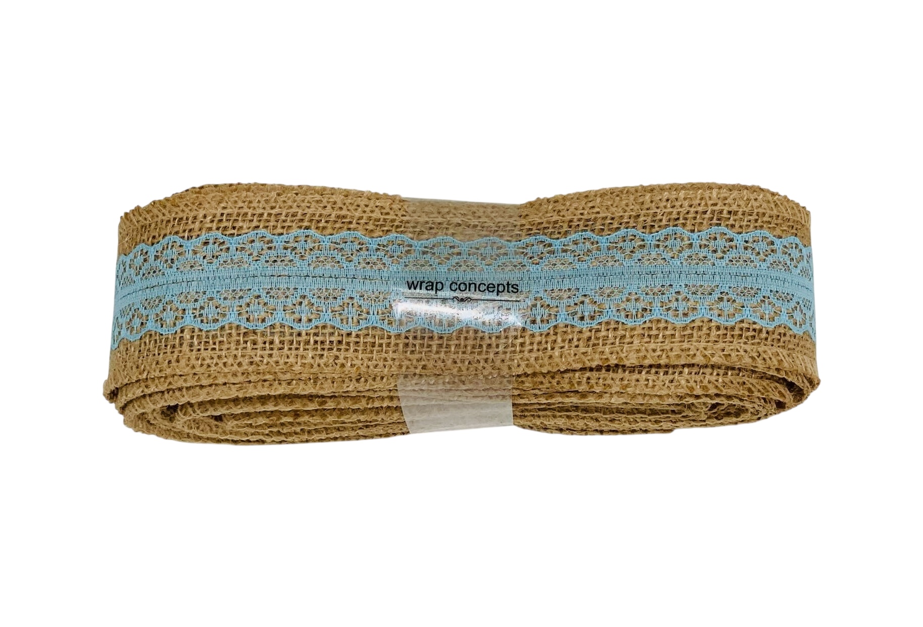 Natural Burlap with Lace Center