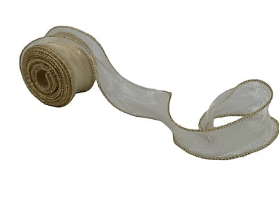 Sheer Ribbon with Gold Wired Edges