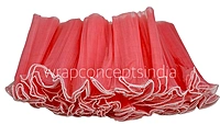 Organza Frill Lace with Pearl Edges-Baby Pink-20 Meters-27 cms