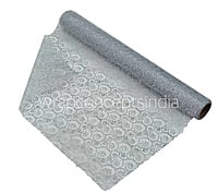 Silver Swirley Foil Organza Roll