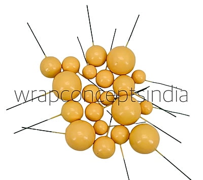 Yellow Faux Balls - 20 Pcs