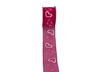 Heart Print Sheer Ribbon
