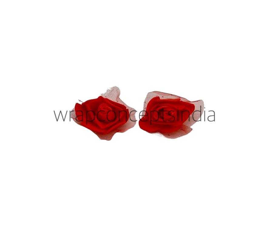 Small Foam Roses with Net - Multicolour