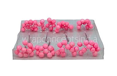 Pink Glitter Holly Sticks