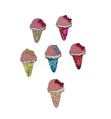 Ice Cream Cone Accessories - Gold