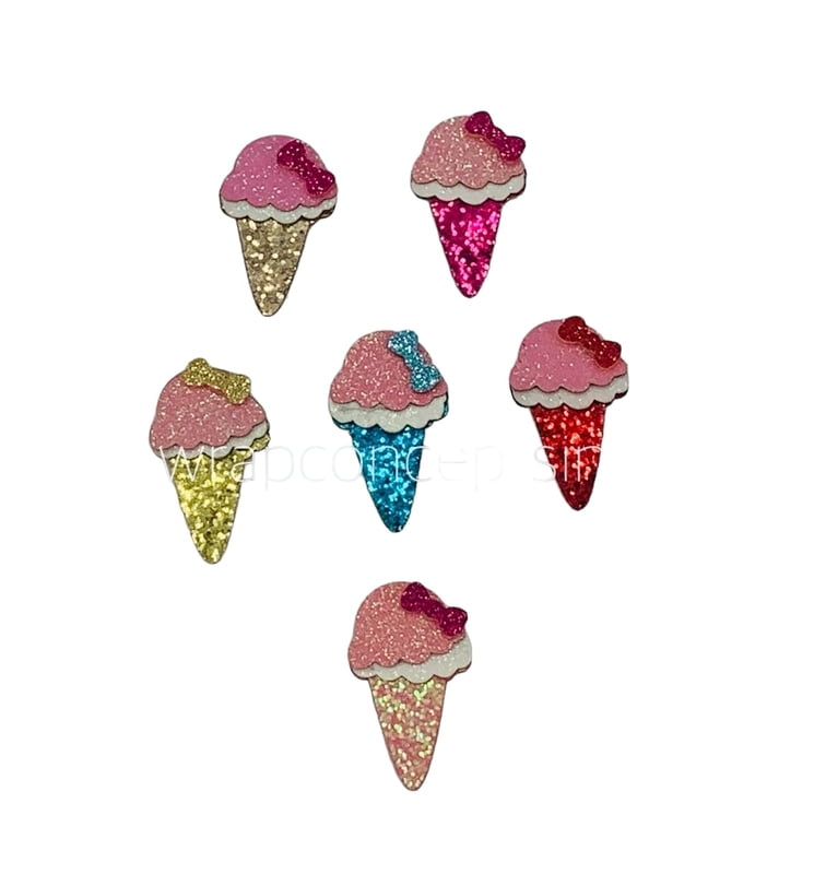 Ice Cream Cone Accessories - Gold