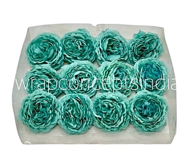 Teal Ornate Peony
