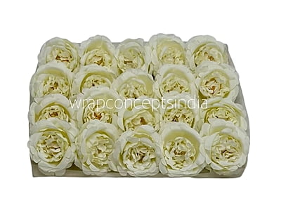 Ivory Small Ornate Peonies