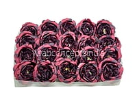 Deep Maroon Small Ornate Peonies