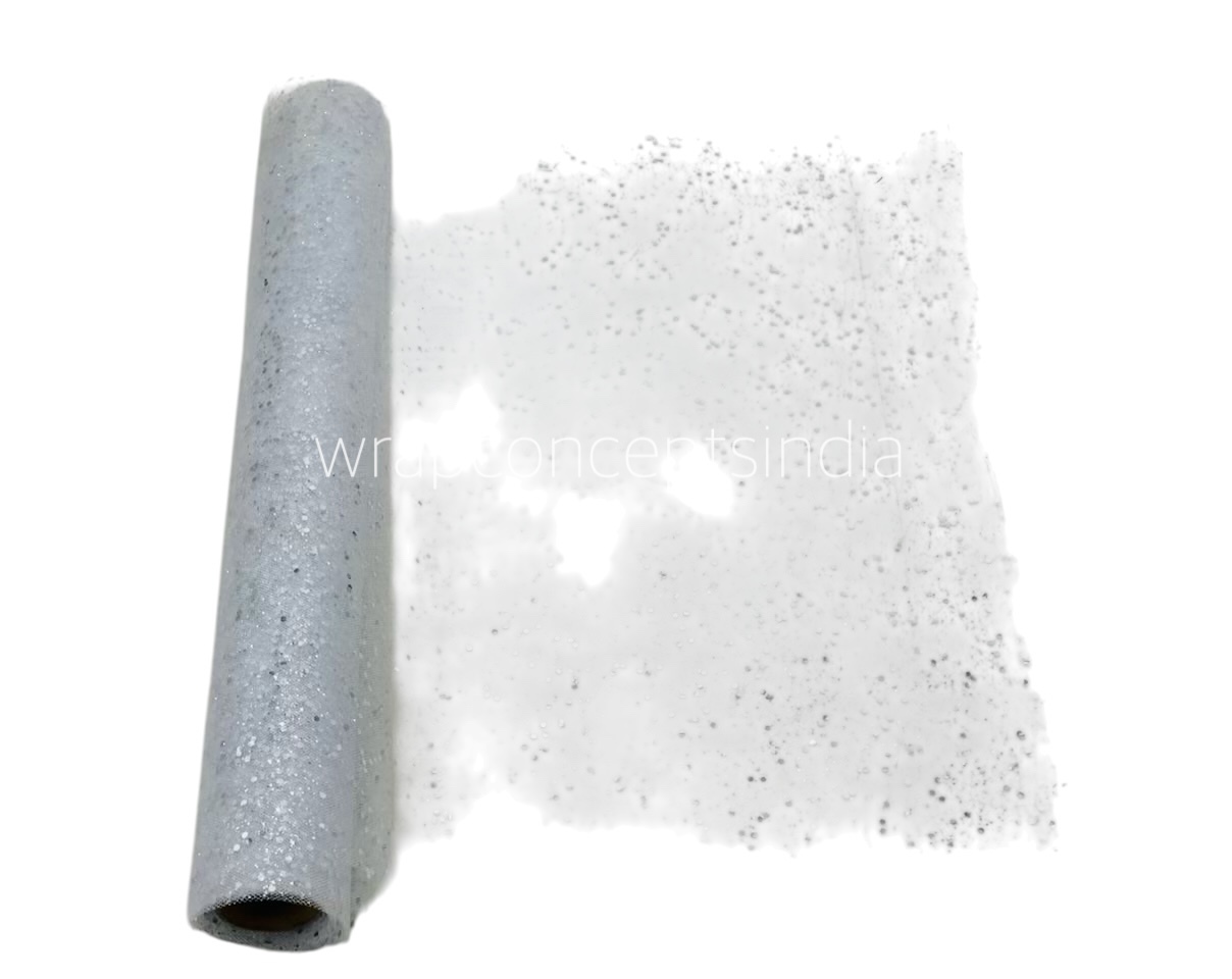 Silver Glitter Soft Net