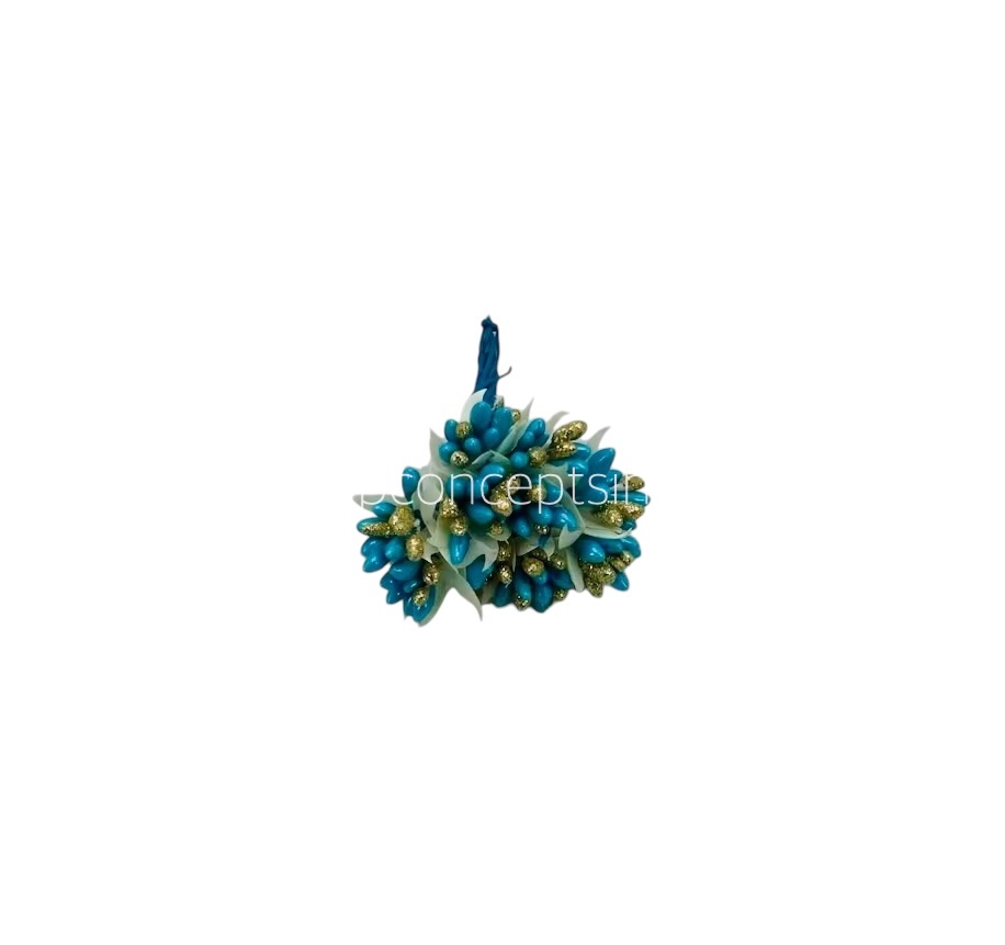 Turquoise & Glitter Gold Pollens